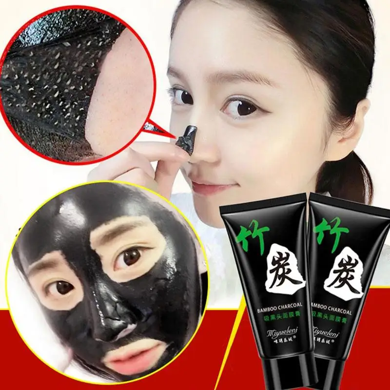 1 шт. вулканическая грязь бамбуковый уголь для удаления черных точек лица глубокие маски очищающие отшелушивающие черные обнаженные маски для лица