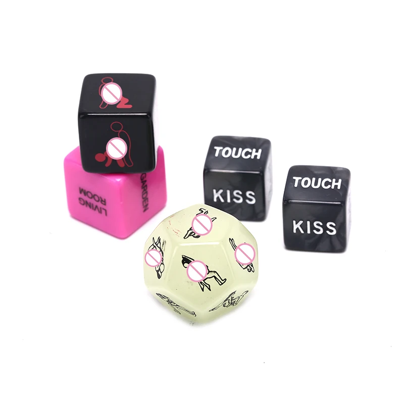5 шт. секс дикетические хлопки секс светящаяся игральная кость любовь игрушечные кубики для интим-игрушки для взрослых фосфоресцирующие пары доска с игральными костями