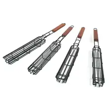 Прочная деревянная корзина Kabob из нержавеющей стали для
