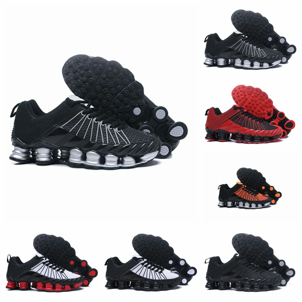 

Men's black trainers shox TL Mens Running Shoes Basketball Athletic Sports Shoes Black White outdoor walking sports shoes 40-46
