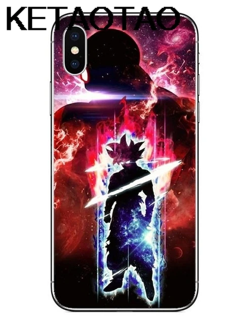 Небесно-голубой Чехол для телефона KETAOTAO Dragon Ball Super Z с рисунком Сон Гоку для iPhone 4S 5C 5S 6 s 7 8 Plus XR XS Max, кристально чистый мягкий чехол из ТПУ - Цвет: Небесно-голубой