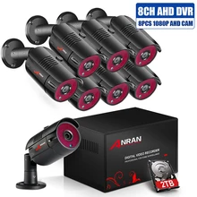 ANRAN 4CH/8CH система видеонаблюдения 1080P уличная камера безопасности AHD DVR Комплект 36 ИК День Ночь домашняя видео CCTV система жесткий диск