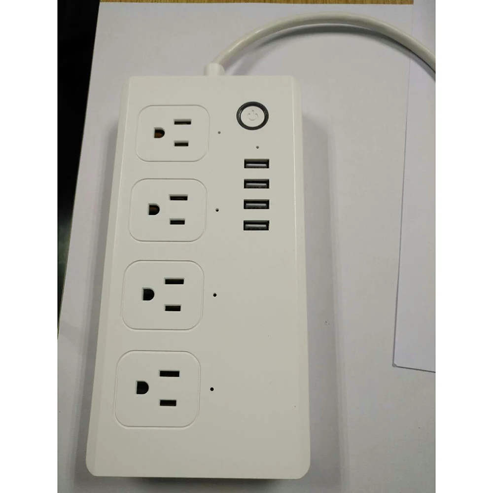 WiFi смарт-Мощность полосы 4-выход 4-USB умный переключатель розетки удаленно Беспроводное управление через смартфон работать с Alexa