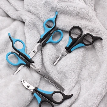 

Pet Grooming Scissors Dog Cats Supplies Pet Nail Clipper Pet Accessories Animal Trimmers Nail Cutters 4pcs/Set