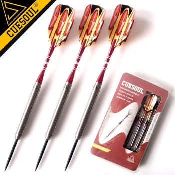 

Professional CUESOUL Tungsten Darts Set 3PCS/set 23g Steel Tip Dart with 90% Tungsten Barrels Red Dardos Flights