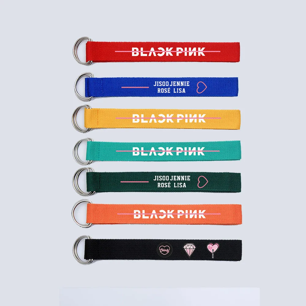 KPOP BLACKPINK LISA ROSE JENNIE JISOO пояс для фанатов, креативный холст, индивидуальная печать, двойная Пряжка, Джокер для мужчин и женщин, Новинка