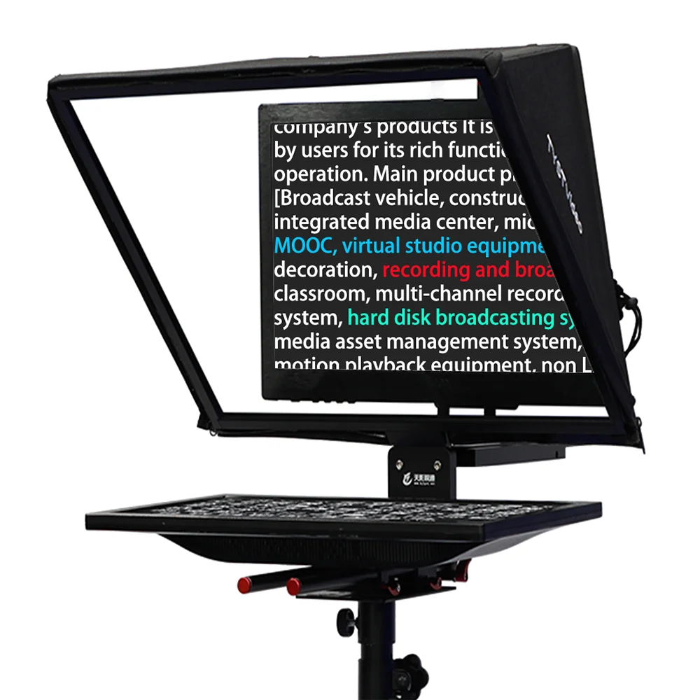 TYST Video TS-240 inch Broadcast Studio Teleprompter For DSLR Camera Computer Laptop Speech News Live Interview Prompte |