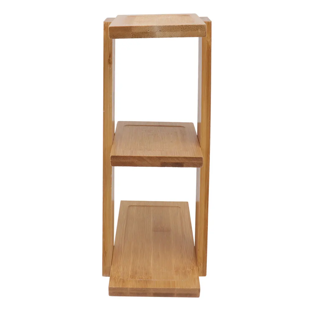 3 Layer Wooden Plant Standing Multiple Flower Pot Holder Shelves Bonsai Rack Storage Organizer Display for Indoor Garden Balcony