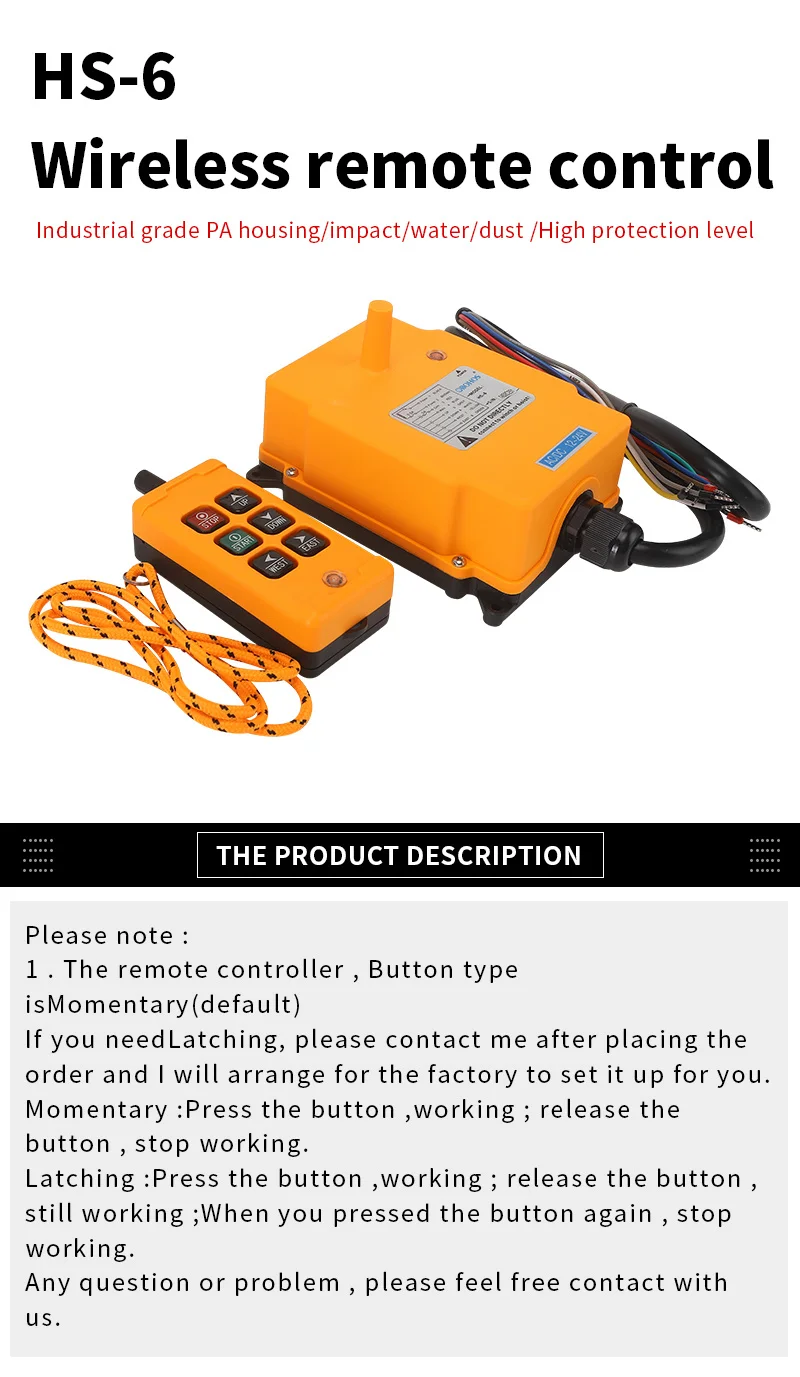 OBOHOS-Controlador de rádio grua, controle remoto industrial,