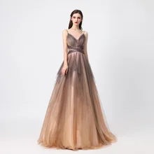Романтические Вечерние платья Формальные длина до пола плиссированные спагетти ремень v-образным вырезом простые вечерние бальные платья для выпускного бала CC5504