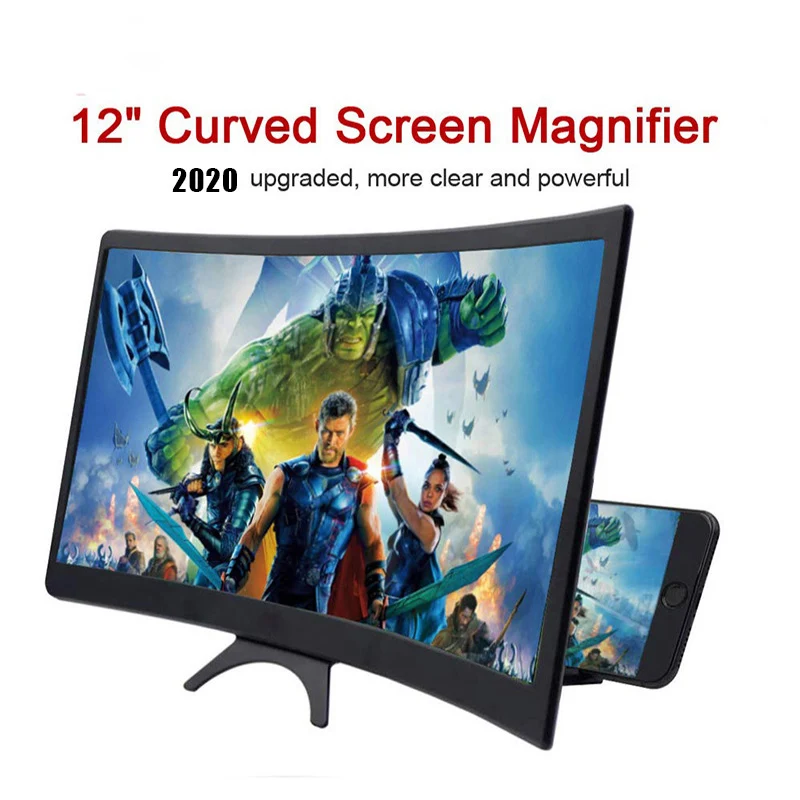 Увеличенный экран 12 &quotHD Stend мобильный телефон для проекции телефона усилитель