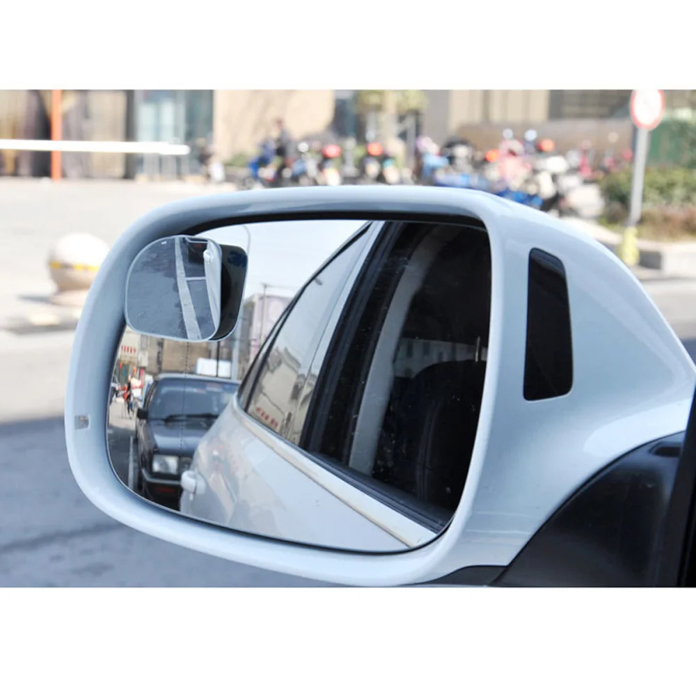 2Pcs Auto Car Adjustable Side Rearview Blind Spot Rear View Auxiliary Mirror