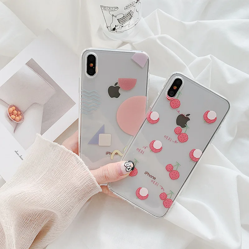 

2019 Fashion Patterned Litchi Geometric Case For iPhone 6 6S 7 8 6S Plus 7Plus 8Plus X XS MAX XR Soft Case For iPhone X 8 Cover