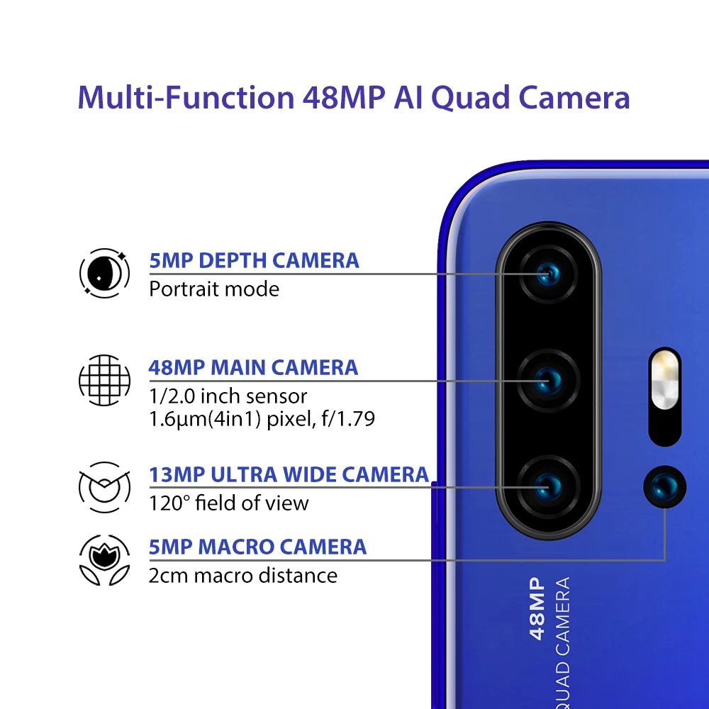 UMIDIGI F2 телефон Android 10 экран 6 53 дюймов ГБ 128 четырёхъядерный камера 48 МП|Смартфоны| |