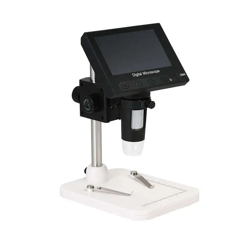 Продвижение Usb цифровой электронный микроскоп 1000x2,0 Мп Dm4 4,3 Inch ЖК Дисплей Vga микроскоп стенд с 8 светодиодными лампами для стандартной платы: Да защита от короткого замыкания
