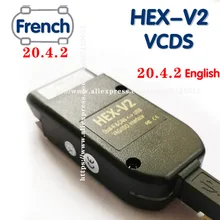 2020 VCDS HEX V2 VAG COM 20,4 VAGCOM 20.4.2 интерфейс для VW AUDI Skoda Seat VAG 20,4 Английский Французский ATMEGA162 Диагностика