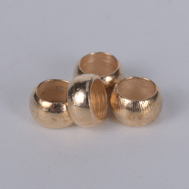 Copper Ball Crimp End Beads Diy Bracelet Necklace Accessories Stopper Spacers Beads For Jewelry Making