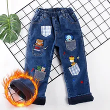 18 осень гусеничная машина вышивка аппликация карманные брюки нот ролл брюки тонкие кашемировые джинсы