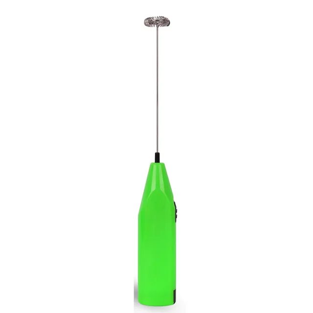 Electric Milk Foamer Coffee Maker Hand Mixer Cappuccino Ground Foam Blender Egg Beater Type Convenient Small Power green