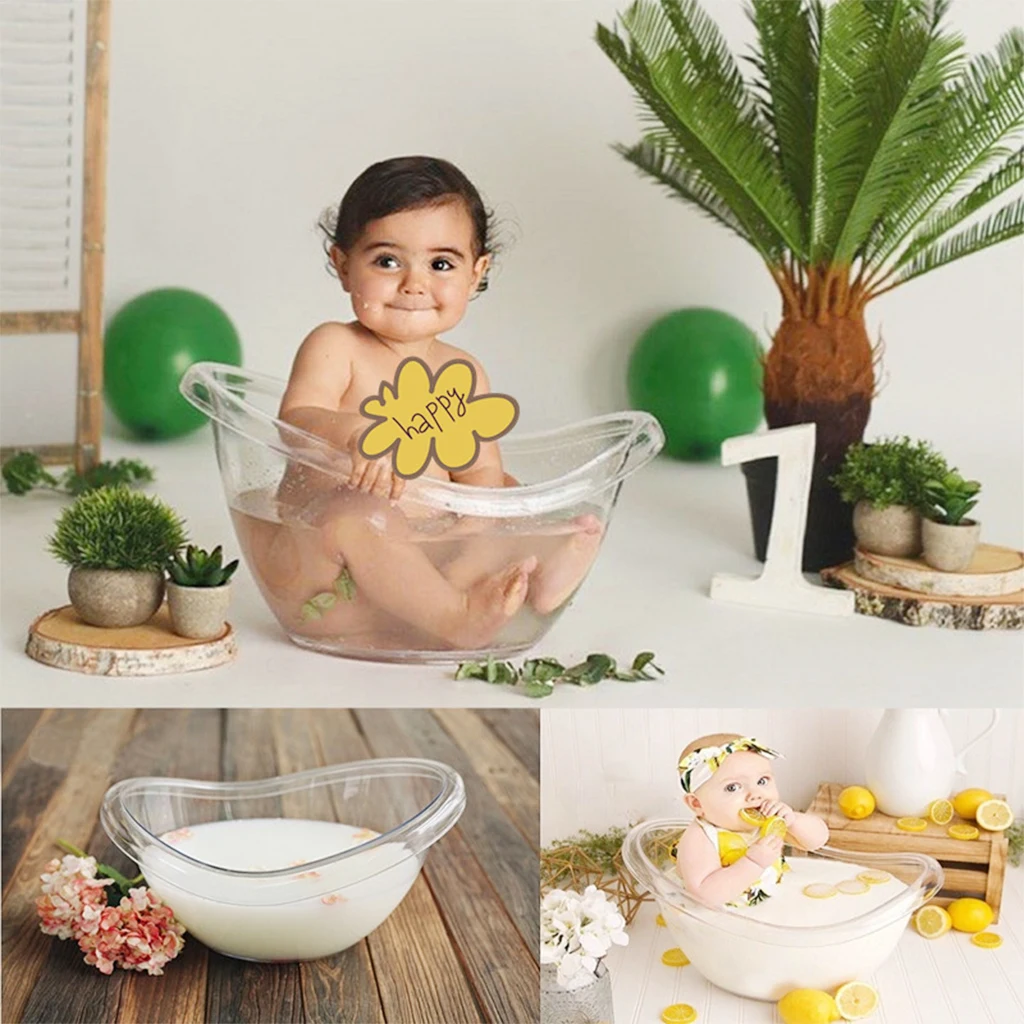 BabyphotographypropsplastictransparentMinimilkbathtubbaby