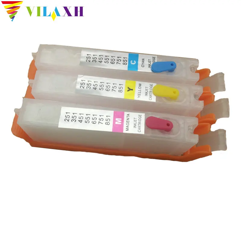 Vilaxh PGI580 CLI581 перезаправляемый картридж с одним временем чипсов для canon TR7550 TR8550 TS6150 TS8150 TS9150 TS9155