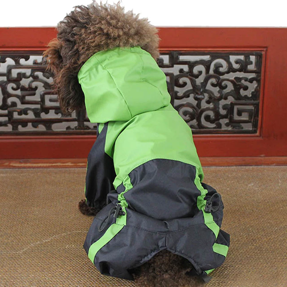 Pet Dog Clothes Rain Snow Coats Waterproof Raincoats 4 Legs Raincoat