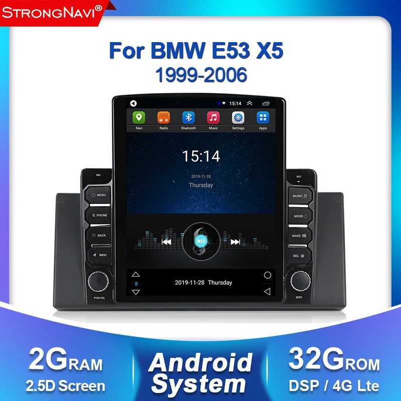 Автомобильный стерео-плеер с GPS-навигацией 9 7 дюйма DSP Android 2 ГБ + 32 для BMW X5 E53 E3