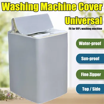 

Fully Automatic Roller Washer Sunscreen Washing Machine Waterproof Cover Dryer Polyester Dustproof Washing Machine Cover Silver