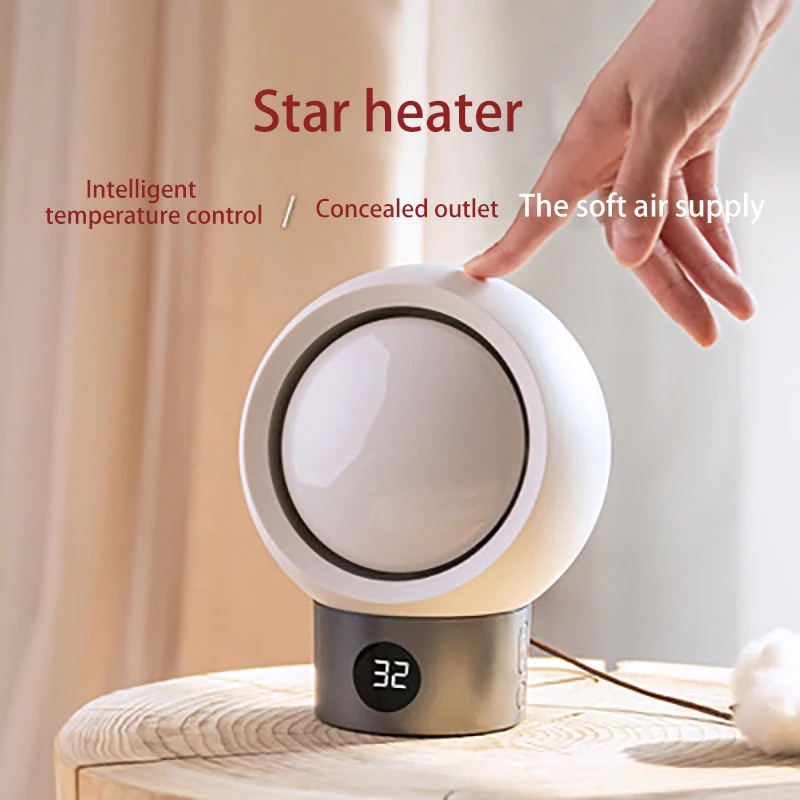 

9 Speeds Temperature Display Electric Heater Portable Desktop Small Fan Warmer Mini Home Office Room Winter Heater Warmer