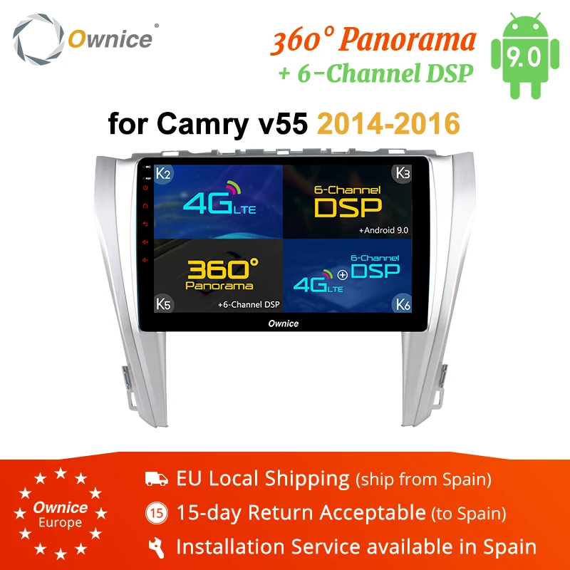 Ownice K3 K5 K6 Восьмиядерный Android 9 0 2 DIN автомобильный DVD gps навигатор для Toyota Camry 2014 2016