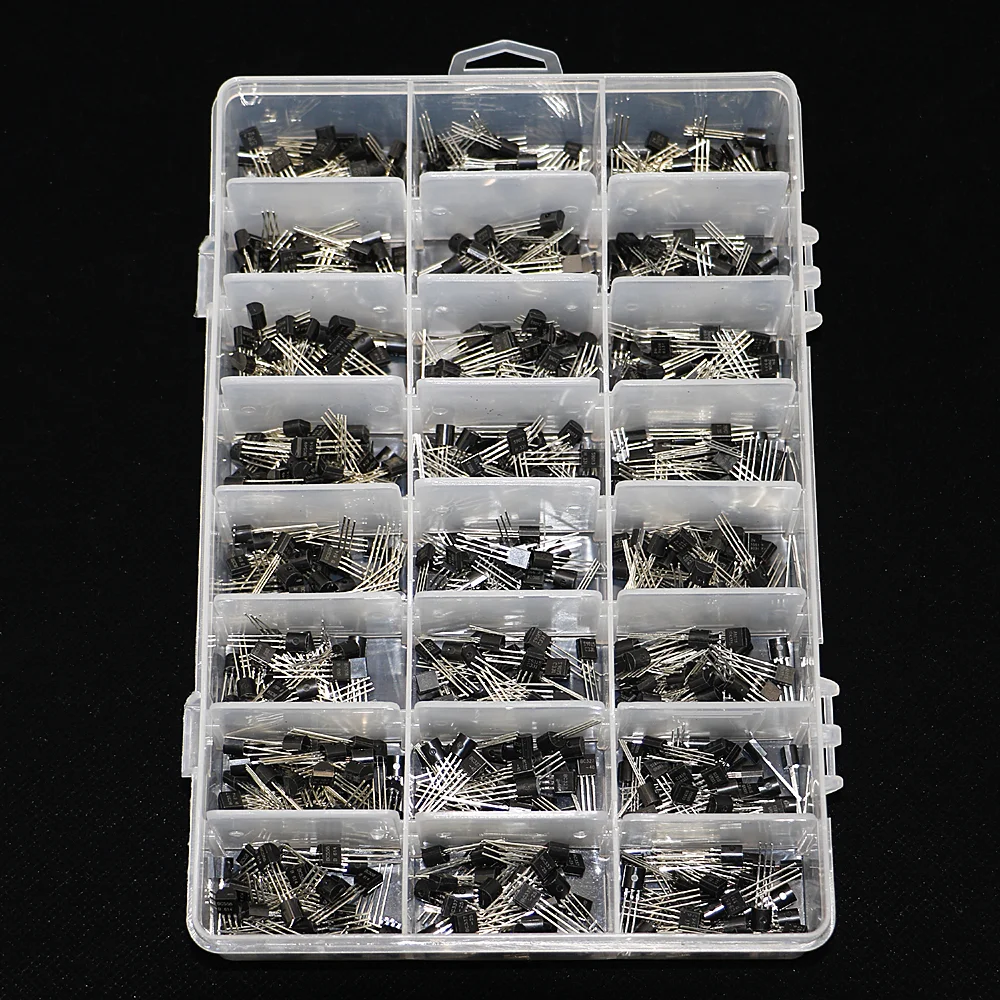 840pcs/set 24Values TO-92 Transistors Kit BC327 BC337 BC547 transistor 2N2222 3904 3906 C945 PNP/NPN transistors pack BJT Transistor