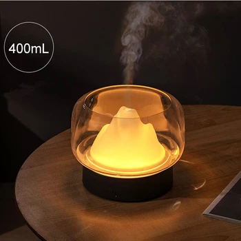 

Aromatherapy Diffusers Mountain View 400ML Nanometer Atomization Timing Adjustment with 7 Color LED Lamp Humidificador