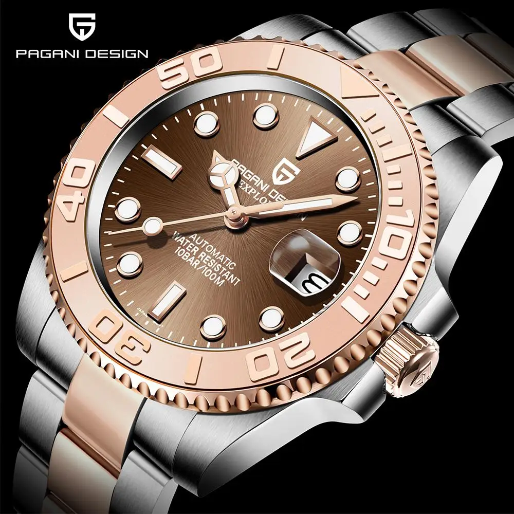 PAGANI DESIGN Men's Automatic Watch Luxury Sapphire Glass Mechanical Watch Stainless Steel Waterproof Watch Mekaniska Klockor 2