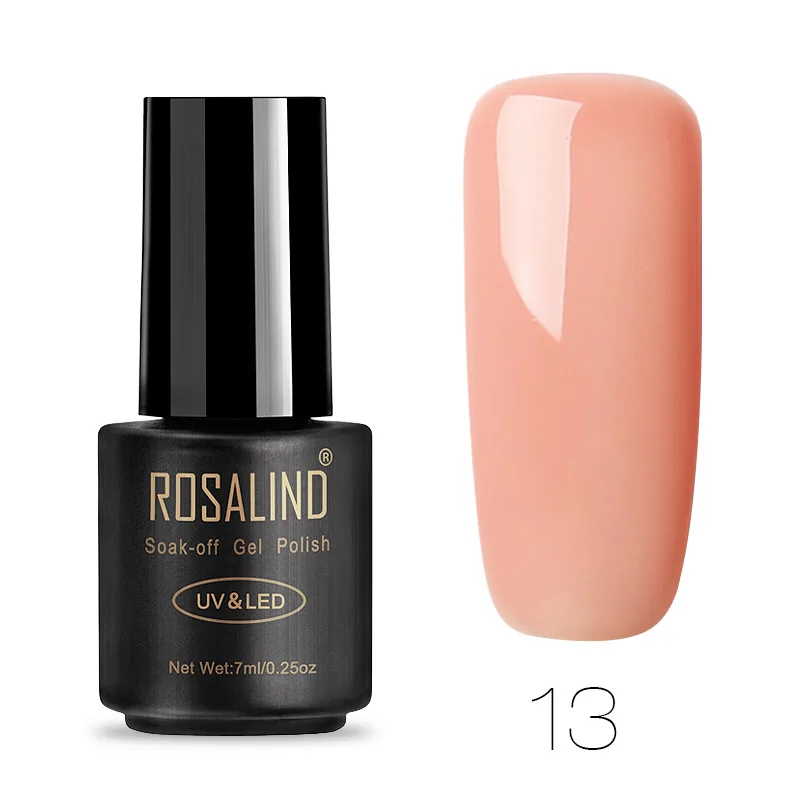 13 ROSALIND 7 мл 01-30 полуперманентный замачивающийся салонный УФ-гель для ногтей праймер лак для ногтей верхнее Базовое покрытие необходимые гель-лаки - Цвет: 13