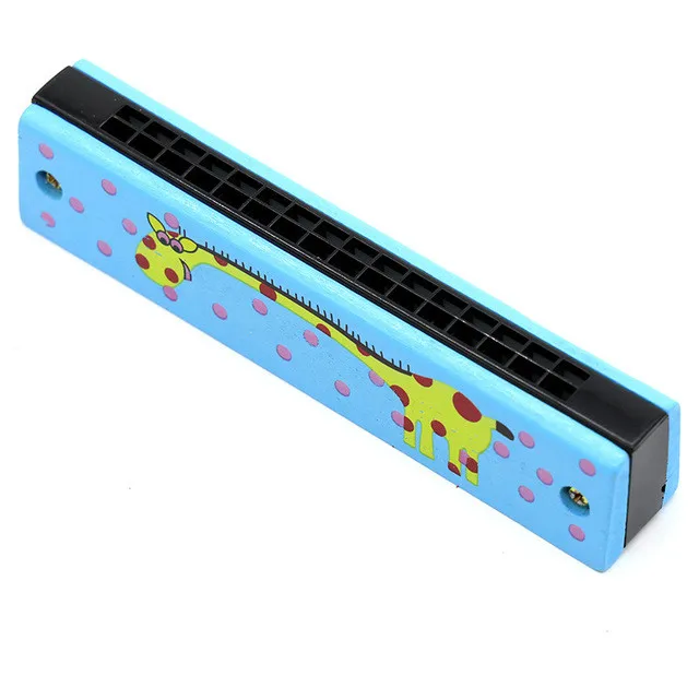 16 Holes Cute Harmonica Musical instrument Montessori Educational Toys Cartoon Pattern Kids Wind Instrument Children Gift Kids 14