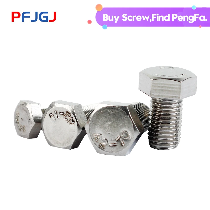 Peng Fa 304 Нержавеющая сталь Тонкий зуб внешний шестигранный винт/болт M8 *