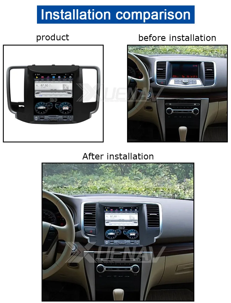 XUENAV автомобильное радио GPS навигация Android 9 0 для-Nissan TIIDA 2008-2011 мультимедийный плеер