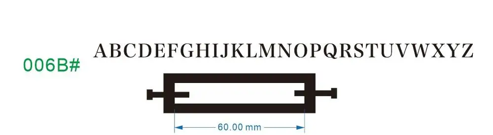 006B Кожа алфавит штамп плесень Diy пользовательский дизайн кожа горячего тиснения буквы для тиснения штампы фольги Горячие штампы персонализированные клише - Цвет: 006B
