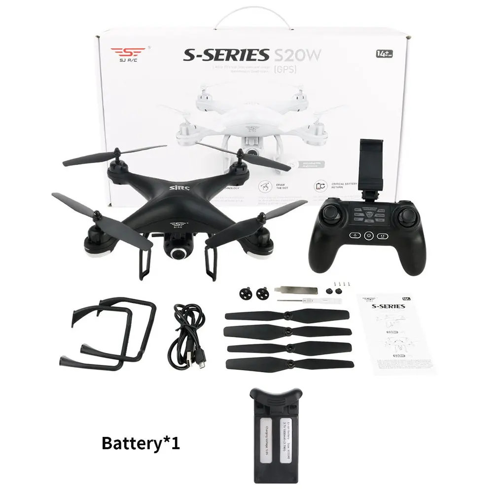 S20W gps 720P 1080P четыре-Дрон с осями gps регулируемая камера умный gps автоматический контроль автоматического возврата дистанционного управления