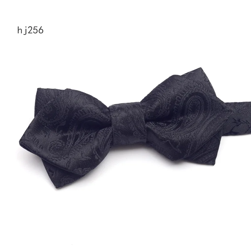 hj256 Новинка, модные мужские галстуки-бабочки, Свадебный двойной тканевый цветочный саржевый галстук-бабочка, клубный банкет годовщина, галстук-бабочка с подарочной коробкой - Цвет: hj256