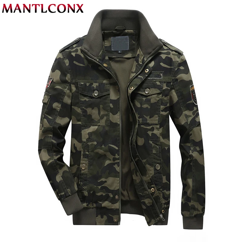 MANTLCONX Осенняя мужская Военная камуфляжная куртка армейская тактическая одежда мужская хлопковая военная куртка мужские камуфляжные ветровки
