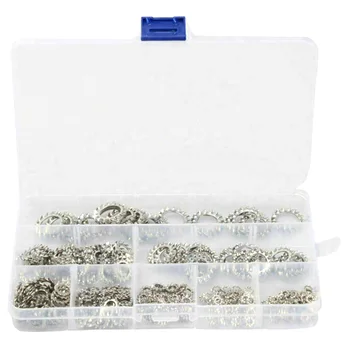 

SHGO HOT-300 Pcs Serrated Lock Washer 304 Stainless Steel Anti-Loose External Serrated Gasket Serrated Washer
