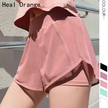 2 в 1, быстросохнущие спортивные шорты для тренировок для женщин, шорты для йоги, шорты для спортзала, женские спортивные шорты, женские шорты для тренировок и бега