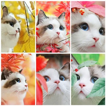 

Evershine 5D DIY Diamond Painting Cat Rhinestone Picture Full Square Diamond Embroidery Sale Animals Wall Decoration