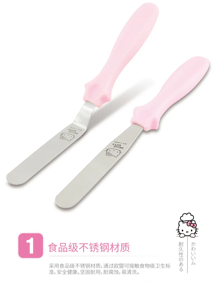 2 шт./компл. CHEFMADE рисунок «Hello Kitty» Кухня Еда Класс Нержавеющая сталь соблазнительный крем масло для лопатка для торта Формы для выпечки украшения шпатель инструмент