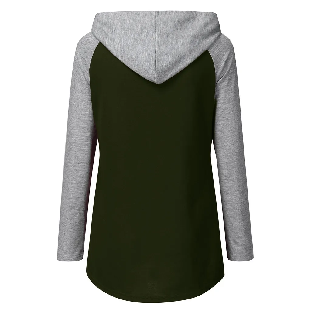 New Fashion Women Pregnant Nusring Maternity Long Sleeve Splicing Tops Pullover Hooded Kids& Mother Product Drop Shipping
