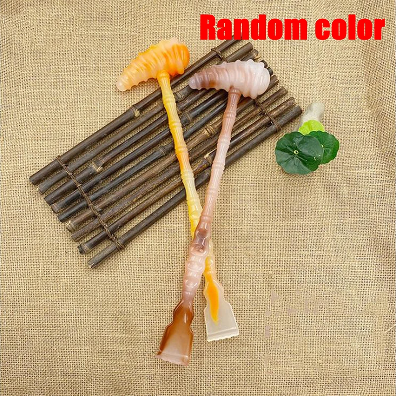 New Long Handle Ox Horn Back Knock Scratcher Relaxing Trigger Point Massage Hammer