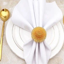 6pcs/set Bayberry Ball Napkin Rings Napkins Holders Hotel Birthday Wedding Xmas Party Favor Banquet Hotel Table Supplies
