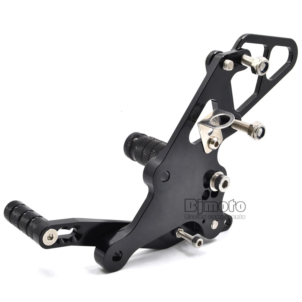 BJMOTO CNC алюминиевые мотоциклетные подножки Регулируемые задние наборы подножки для Yamaha MT07 FZ07 MT 07 FZ 07