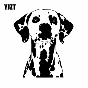 

YJZT 14.8X16.9CM Vinyl Decal Dog Animal Pet Dalmatians Great Decor Car Stickers Pattern Black/Silver C24-1412